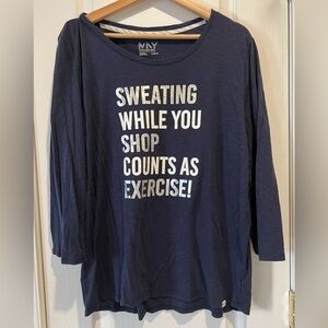 Marc New York Performance XL T “Sweating while you shop counts as exercise!”